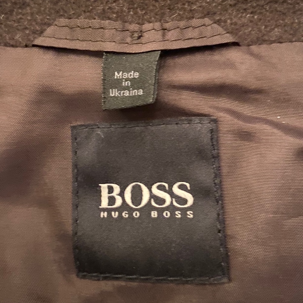 Hugo Boss Men Cashmere and Wool Three Button Duster 42R Dark Brown - Picture 2 of 8